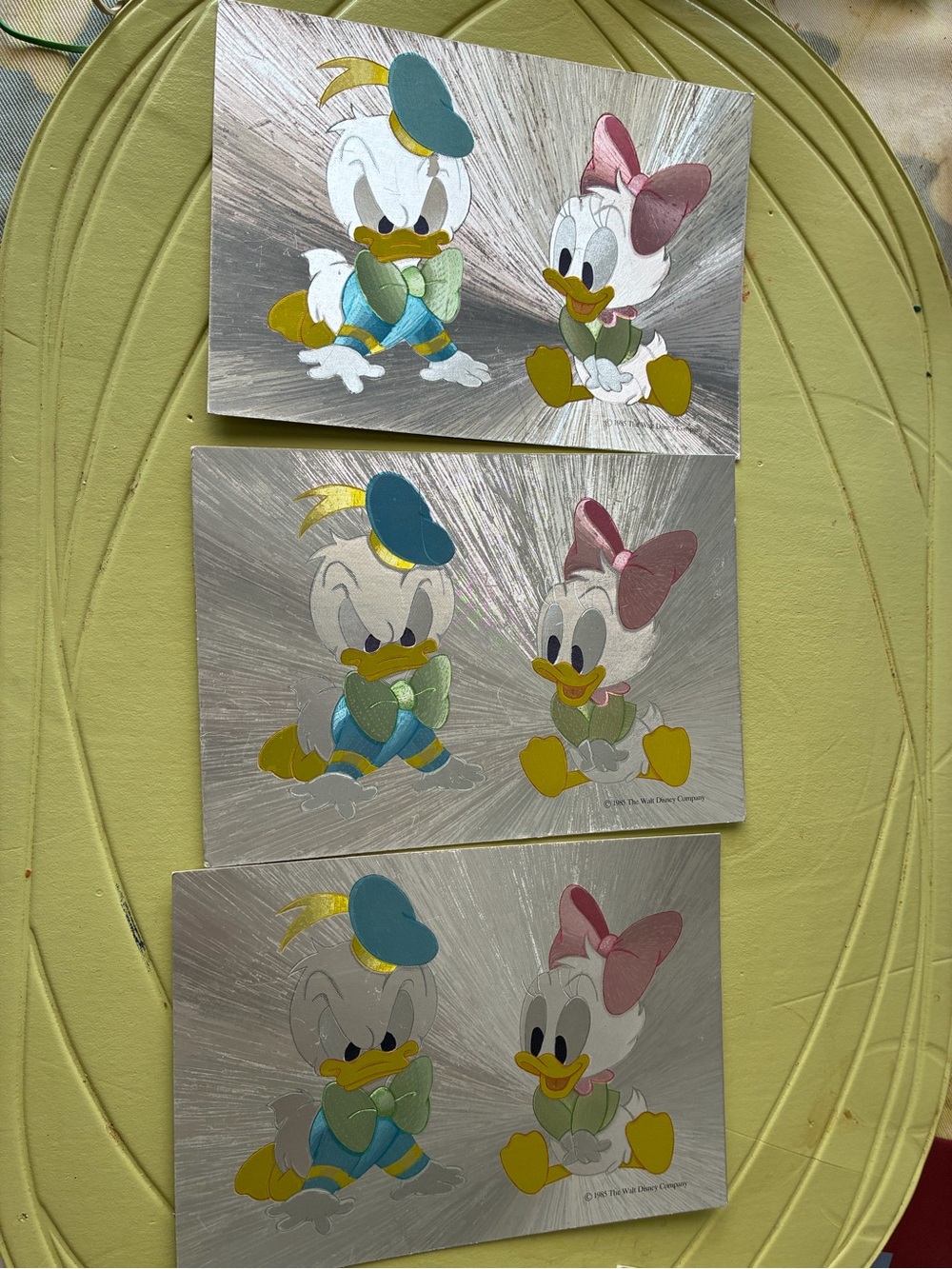Disney Donald & Daisy Metallic Baby Sticker Trio - post card